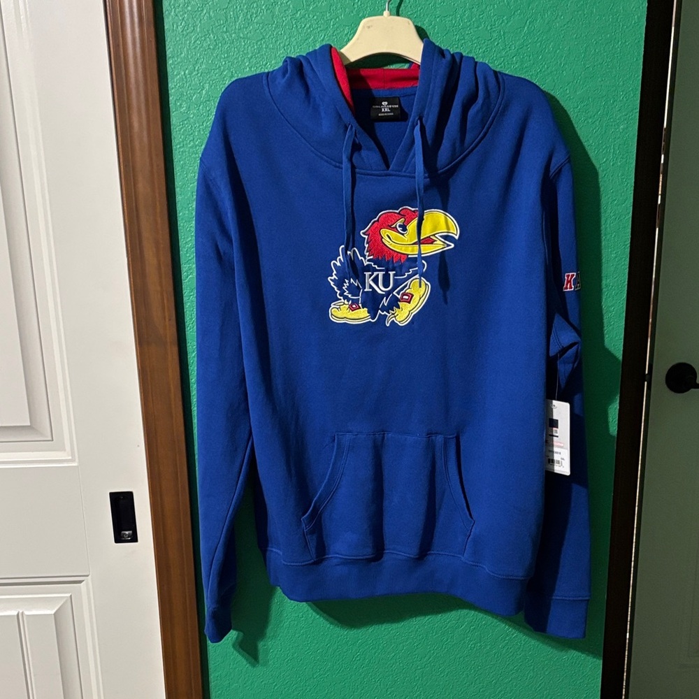 Colosseum Royal Blue Kansas Jayhawks Hoodie with KU Logo